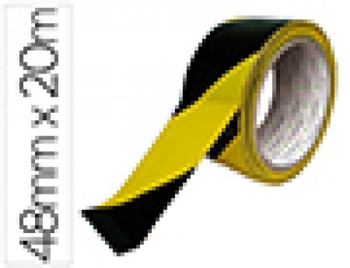 Fita adesiva q-connect de seguranca amarela preta 20mtx48mm , Q-connect , 37696 , 5706002043834